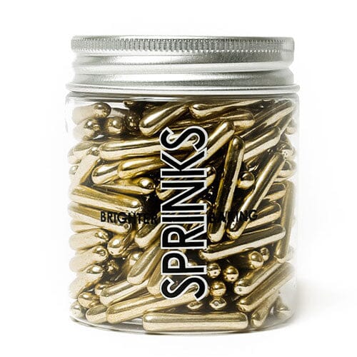 Sprinks Rods Vintage Gold (75g) Sprinkles The Cooks Kitchen Mandurah 