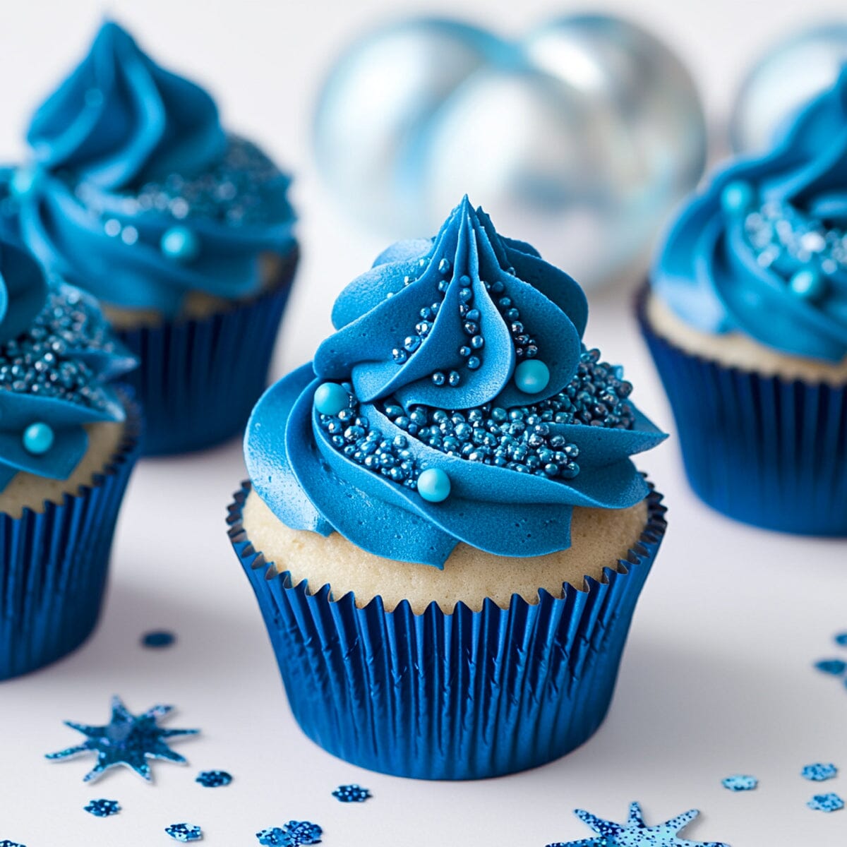 Papyrus & Co Medium Navy Foil Baking Cups (50 Pack) - 44mm Base Boards & Boxes & Packaging The Cooks Kitchen 