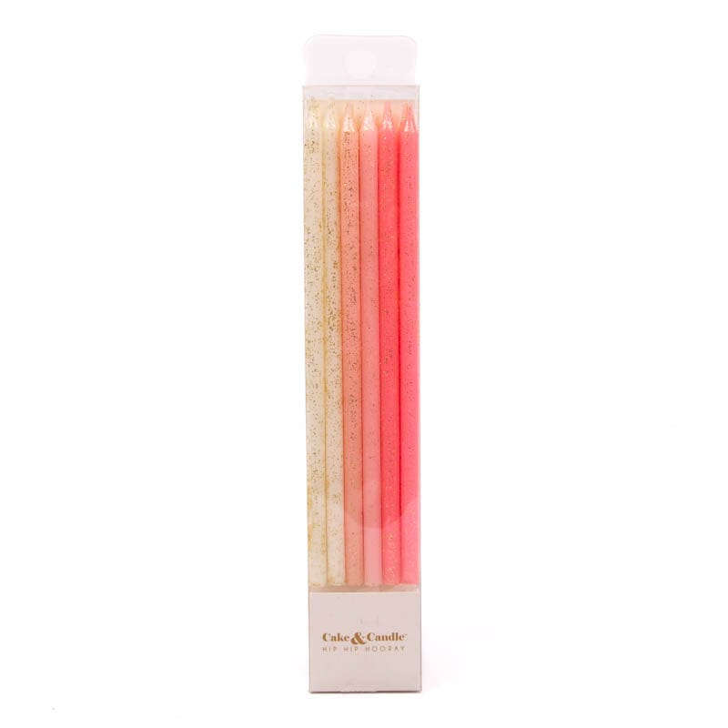 Cake & Candle Glitter Candles - Pink Candles The Cooks Kitchen 