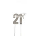 Cake & Candle Topper - Happy 21st Silver Cake Toppers The Cooks Kitchen Mandurah 