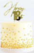 Cake & Candle Topper - Happy 18th Gold Cake Toppers The Cooks Kitchen 