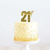 Cake & Candle Topper - 21st Gold