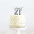 Cake & Candle Topper - 21st Silver Acrylic Cake Toppers The Cooks Kitchen Mandurah 