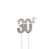 Cake & Candle Silver Metal Cake Topper - 30th Cake Toppers The Cooks Kitchen Mandurah 