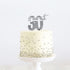 Cake & Candle Silver Metal Cake Topper - 30th Cake Toppers The Cooks Kitchen Mandurah 