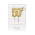 Cake & Candle Topper - 50th Gold Cake Toppers The Cooks Kitchen 