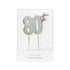 Cake & Candle - Silver Metal Cake Topper - 80th Cake Toppers The Cooks Kitchen Mandurah 