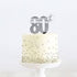 Cake & Candle - Silver Metal Cake Topper - 80th Cake Toppers The Cooks Kitchen Mandurah 