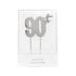 Cake & Candle - Silver Metal Cake Topper - 90th Cake Toppers The Cooks Kitchen Mandurah 