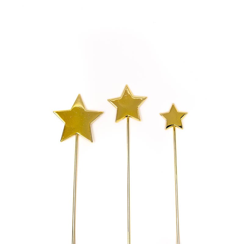 Cake & Candle - Gold Metal Cake Topper - Stars Number Toppers The Cooks Kitchen 