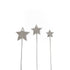 Cake & Candle - Silver Metal Cake Topper - Stars Number Toppers The Cooks Kitchen 