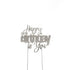 Silver Metal Cake Topper - Happy Birthday To You Number Toppers The Cooks Kitchen Mandurah 