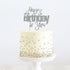 Silver Metal Cake Topper - Happy Birthday To You Number Toppers The Cooks Kitchen Mandurah 