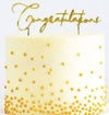 Cake & Candle Gold Metal Cake Topper - Congratulations