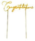 Cake & Candle Gold Metal Cake Topper - Congratulations Number Toppers The Cooks Kitchen 