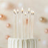 Cake & Candle Spiral Cake Candles Pearlised White (pack Of 12) Candles The Cooks Kitchen 