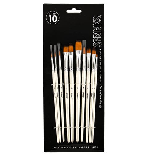 Sprinks Sugarcraft Brush Set - 10 Pieces Decorating Accessories The Cooks Kitchen 