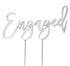 Cake & Candle Silver Plated Cake Topper - Engaged Cake Toppers The Cooks Kitchen 