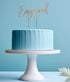 Cake & Candle Silver Plated Cake Topper - Engaged Cake Toppers The Cooks Kitchen 