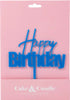 Fun Happy Birthday - Blue Acrylic Cake Topper