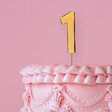 Cake & Candle Bold Cake Topper 7cm - Gold Number 1 Number Toppers The Cooks Kitchen 