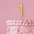 Cake & Candle Bold Cake Topper 7cm - Gold Number 1 Number Toppers The Cooks Kitchen 