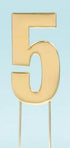 Cake & Candle Bold Cake Topper 7cm - Gold Number 5 Number Toppers The Cooks Kitchen 