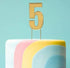 Cake & Candle Bold Cake Topper 7cm - Gold Number 5 Number Toppers The Cooks Kitchen 