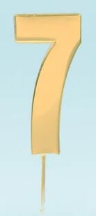 Cake & Candle Bold Cake Topper 7cm - Gold Number 7 Number Toppers The Cooks Kitchen 