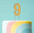 Cake & Candle Bold Cake Topper 7cm - Gold Number 9 Number Toppers The Cooks Kitchen 