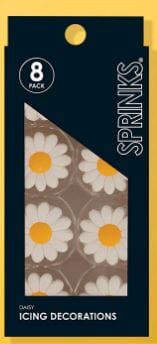 Sprinks Icing Decorations - Daisy Edible Decorations The Cooks Kitchen 