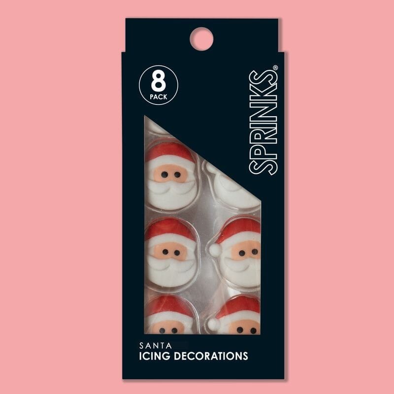 Sprinks Icing Decorations - Santa 8pc Edible Decorations The Cooks Kitchen 