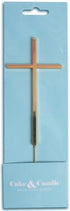 Cake & Candle Fine Cross Cake Topper - Gold