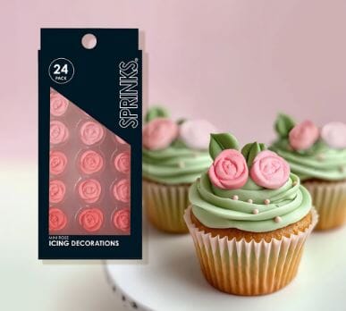 Sprinks Icing Decorations - Mini Roses 24pc Edible Decorations The Cooks Kitchen 