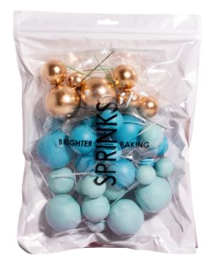 Sprinks 32 Cake Ball Toppers - Bold In Blue
