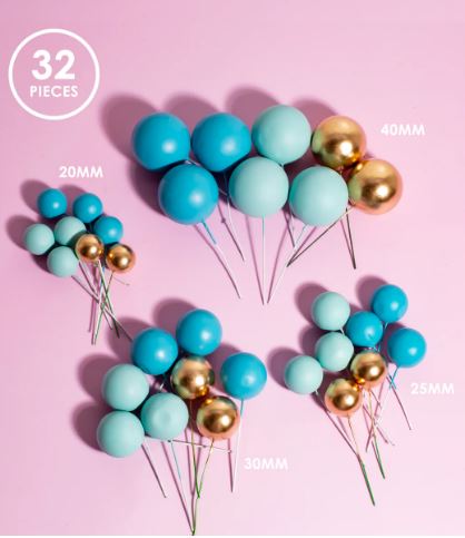 Sprinks 32 Cake Ball Toppers - Bold In Blue