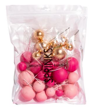 Sprinks 32 Cake Ball Toppers - Pretty In Pink