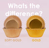 Papyrus & Co Medium Soft Gold Foil Baking Cups 44mm