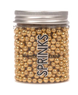 Sprinks Crunchy Shiny Gold 4mm Sprinkles