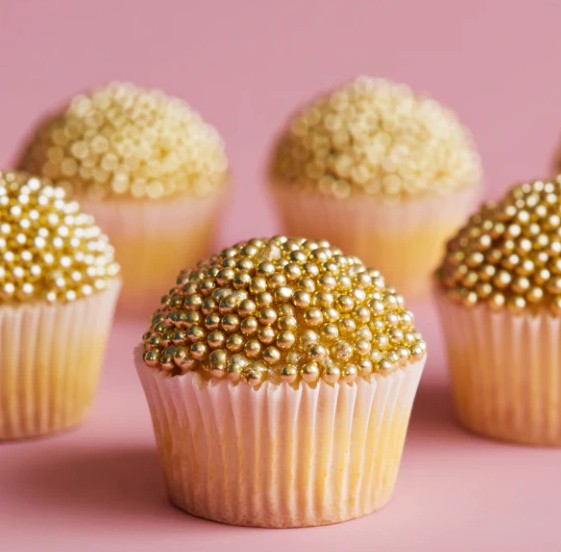 Sprinks Crunchy Shiny Gold 4mm Sprinkles
