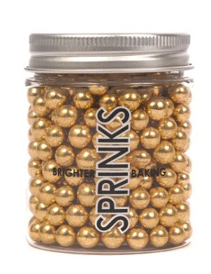 Sprinks Crunchy Shiny Gold 6mm Sprinkles