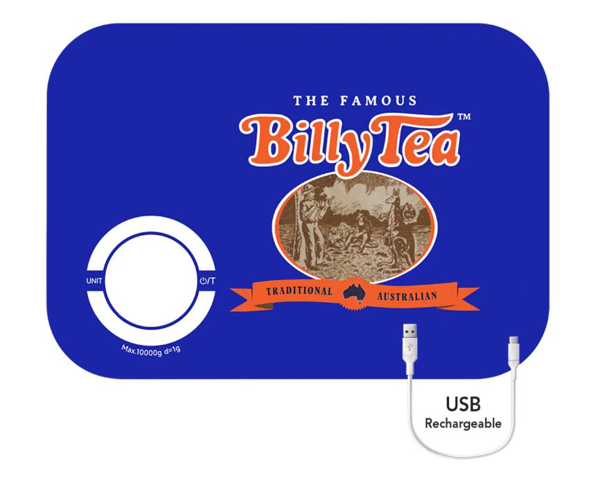 Rojo Billy Tea Rechargeable Digital Kitchen Scale 10kg Blue