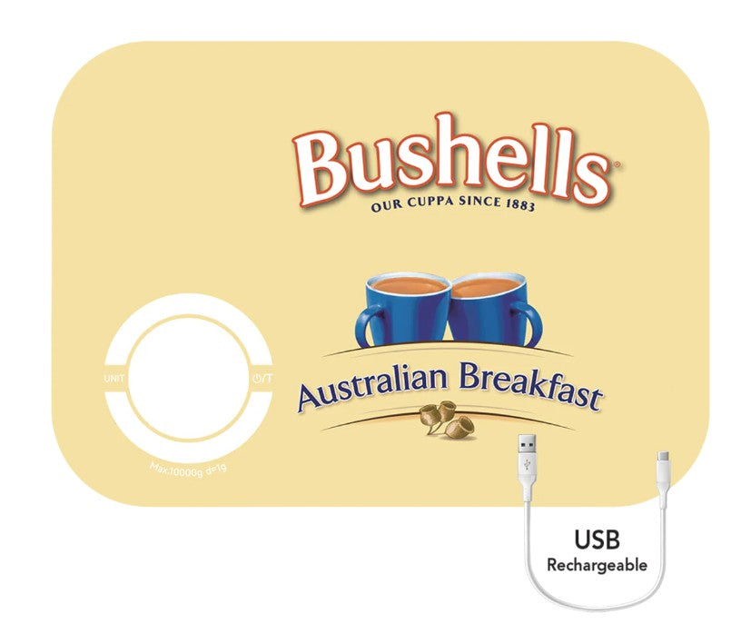 Rojo Bushells Rechargeable Digital Kitchen Scale 10kg Cream