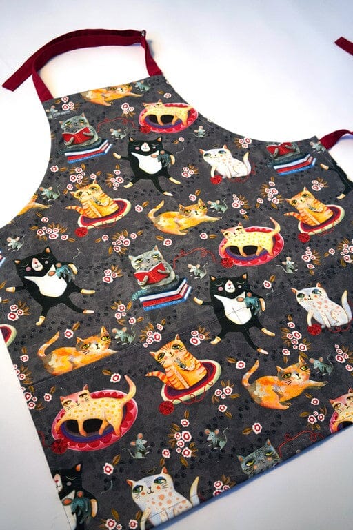 Rikaro - Crazy Cats Kids Apron Aprons The Cooks Kitchen 