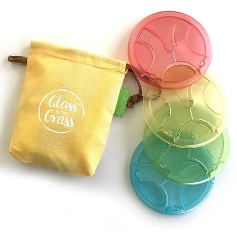 Glass On The Grass Resin Coasters S/4 Summertime Placemats & Coasters The Cooks Kitchen 