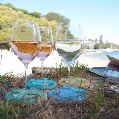 Glass On The Grass Resin Coasters S/4 Beach Placemats & Coasters The Cooks Kitchen 