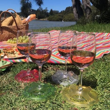 Glass On The Grass Resin Coasters S/4 Picnic Placemats & Coasters The Cooks Kitchen 