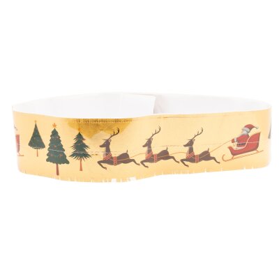 Christmas Cake Frill Gold - Per Metre