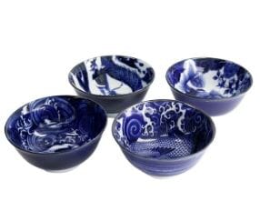Tokyo Design Studio Japonism Bowl Set 4pc 14cm - Blue Bowls The Cooks Kitchen 
