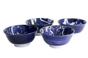 Tokyo Design Studio Japonism Bowl Set 4pc 14cm - Blue Bowls The Cooks Kitchen 